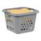 IRIS 30L Gray/Dark Gray Compact Laundry Basket Hamper, 3 Pack